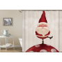 Drop Shipping Snowman Skateboard Christmas Shower Curtain Holiday Shower Curtain/