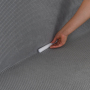 1/2/3/4Seater Gray Corn Kernel Cover Knitted Sofa Cover, High Quality Polar Fleece Bedroom Solid Sectional Elastic Sofa Cover/