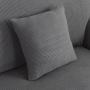 1/2/3/4Seater Gray Corn Kernel Cover Knitted Sofa Cover, High Quality Polar Fleece Bedroom Solid Sectional Elastic Sofa Cover/