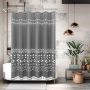 Fashion Tassel Kitchen Shower Curtains, Waterproof Waffle Bath Curtains For Bathroom$