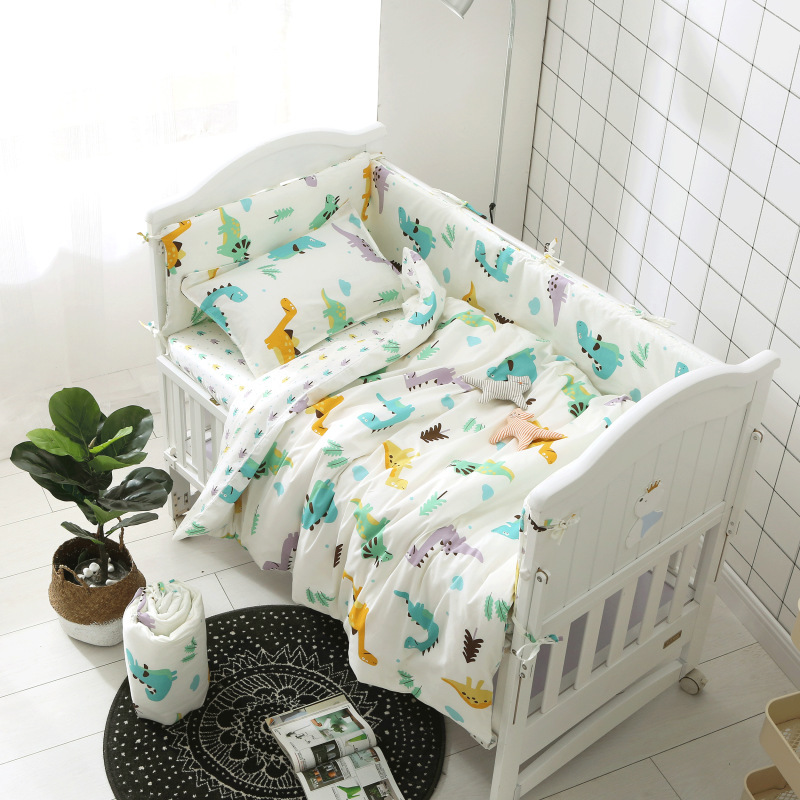 Nursery School 100% Cotton Bedding Set Baby Bedsheet, Custom 3 Piece Suit Cartoon Bedding Sets/