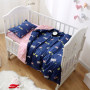 Nursery School 100% Cotton Bedding Set Baby Bedsheet, Custom 3 Piece Suit Cartoon Bedding Sets/