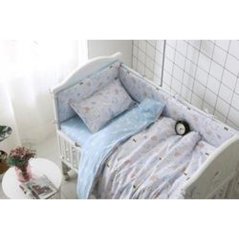 Nursery School 100% Cotton Bedding Set Baby Bedsheet, Custom 3 Piece Suit Cartoon Bedding Sets/