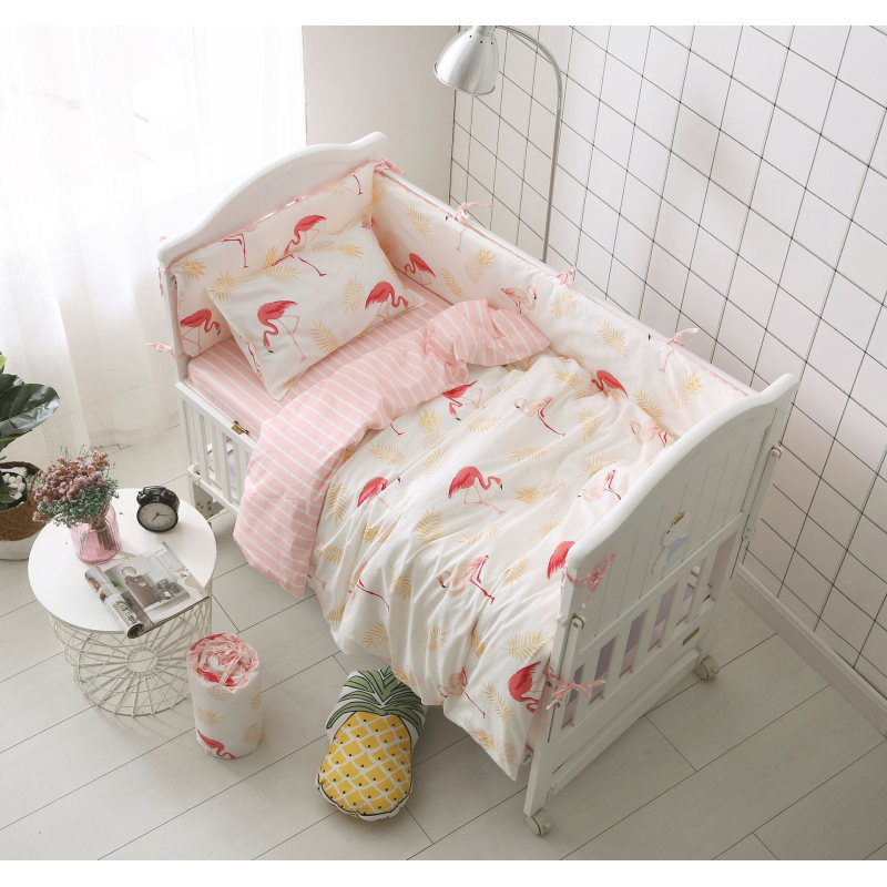 Nursery School 100% Cotton Bedding Set Baby Bedsheet, Custom 3 Piece Suit Cartoon Bedding Sets/