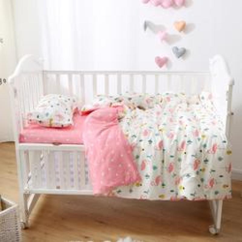 Nursery School 100% Cotton Bedding Set Baby Bedsheet, Custom 3 Piece Suit Cartoon Bedding Sets/