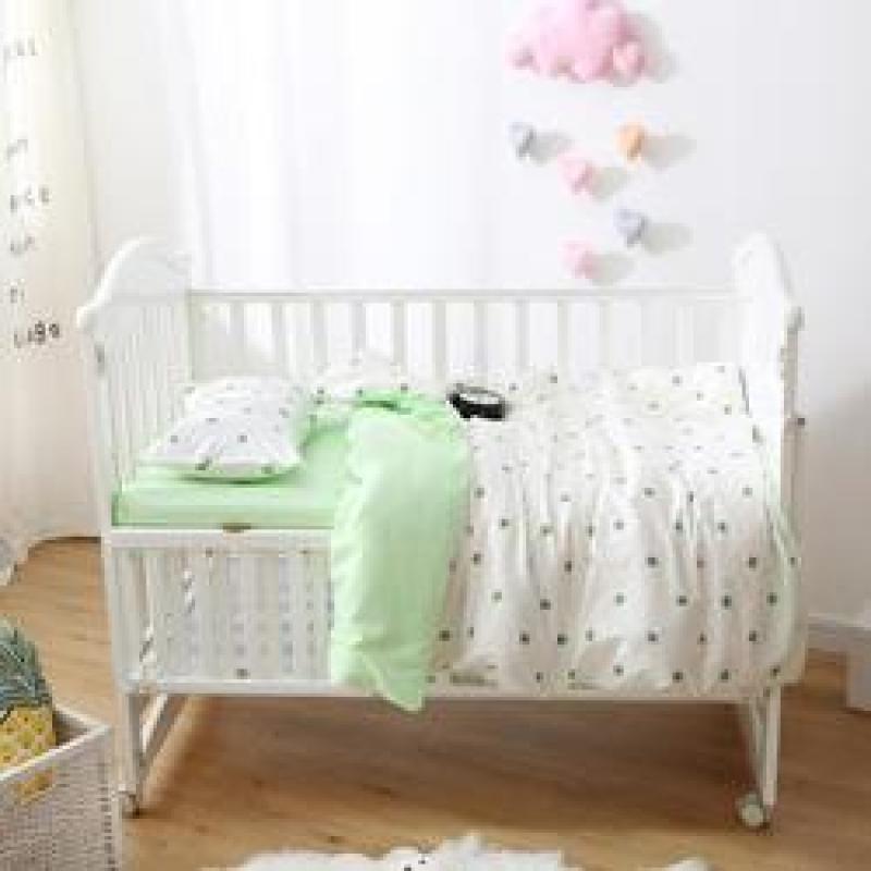 Nursery School 100% Cotton Bedding Set Baby Bedsheet, Custom 3 Piece Suit Cartoon Bedding Sets/
