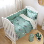 Nursery School 100% Cotton Bedding Set Baby Bedsheet, Custom 3 Piece Suit Cartoon Bedding Sets/