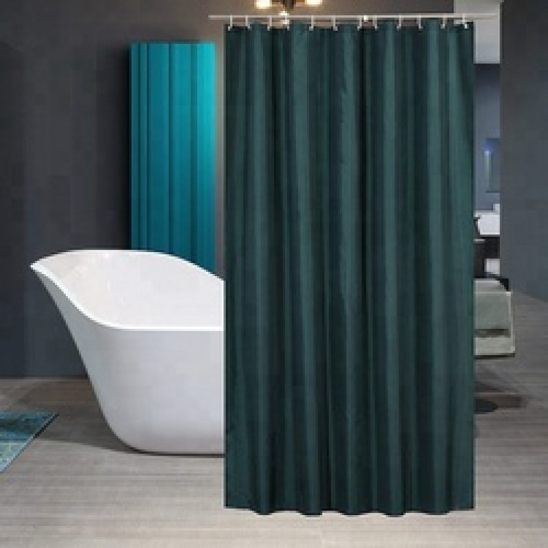 Eco-friendly polyester waterproof girl shower curtain waffle for bathroom