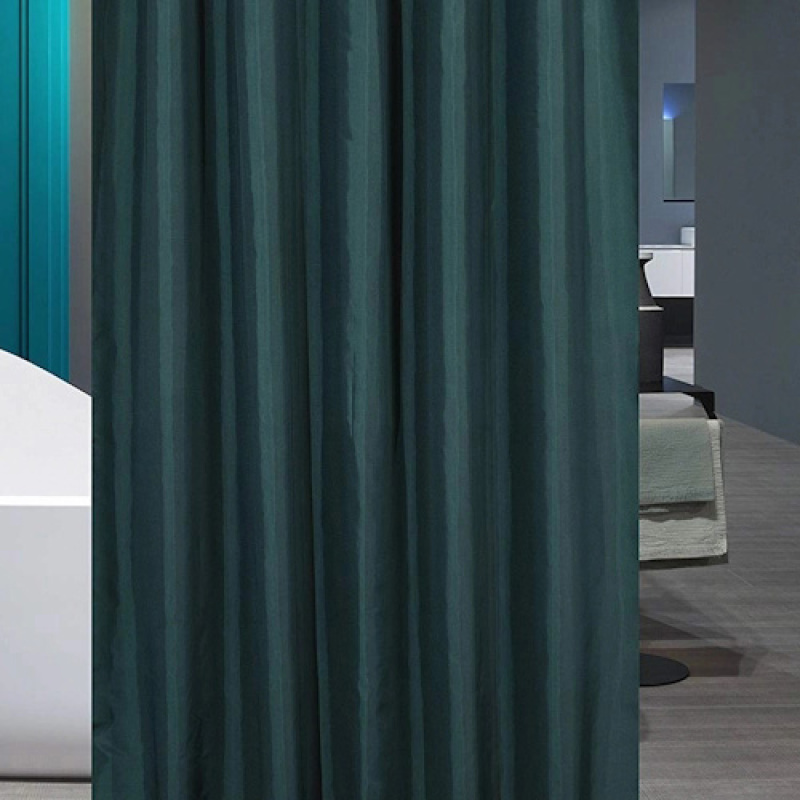Eco-friendly polyester waterproof girl shower curtain waffle for bathroom