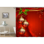 Drop Shipping Star With Moon Balloon Christmas Decoration Waterproof Shower Curtain/