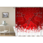 Drop Shipping Star With Moon Balloon Christmas Decoration Waterproof Shower Curtain/