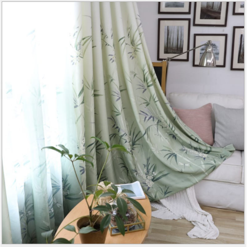 Best Selling Products Printed Valance Fabric, Super Soft Natural Leaves Printed Valance Fabric#