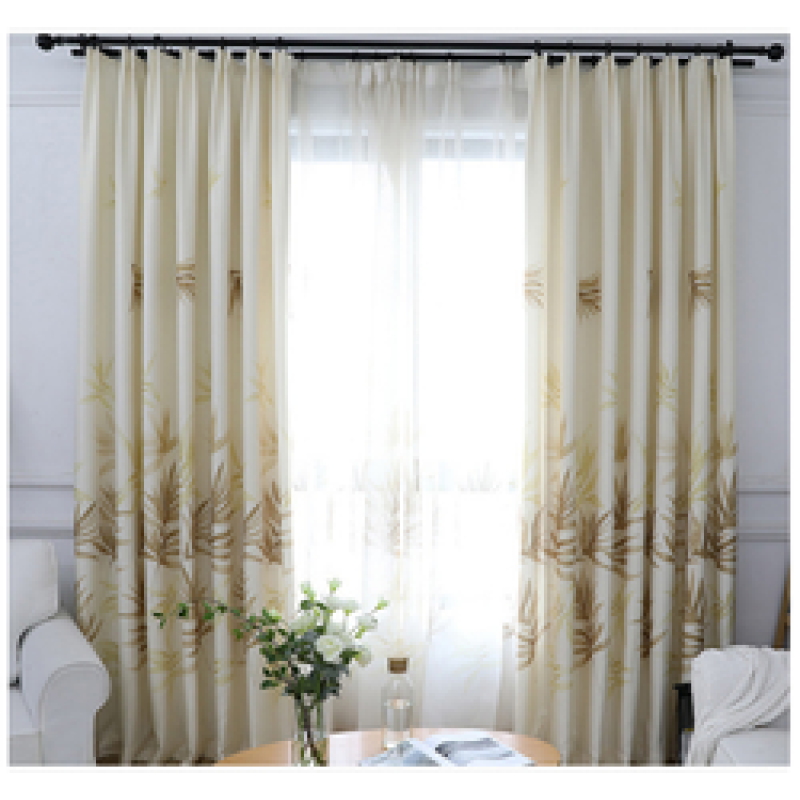 Best Selling Products Printed Valance Fabric, Super Soft Natural Leaves Printed Valance Fabric#