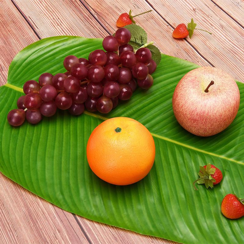 15PCS Large Artificial Faux Tropical Banana Leaves Placemat, Jungle Beach Hawaiian Adventure Theme Party Place Mat#
