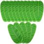 15PCS Large Artificial Faux Tropical Banana Leaves Placemat, Jungle Beach Hawaiian Adventure Theme Party Place Mat#