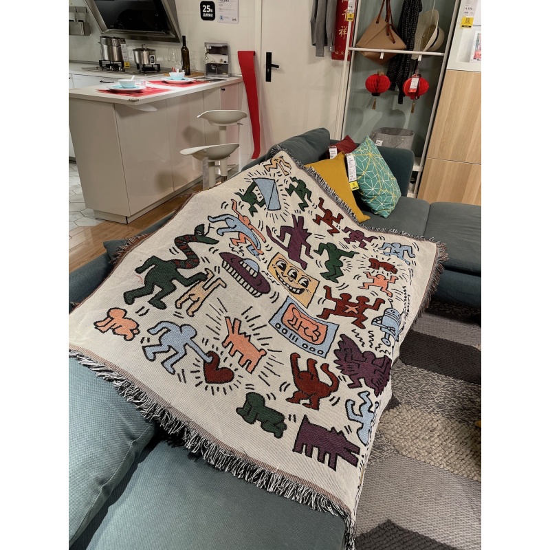 Blanket Messy Puzzle Throw Blanket Sofa Covers Chic Cobertor Decorations For Home Dust Cover Air Conditioning Blanket /