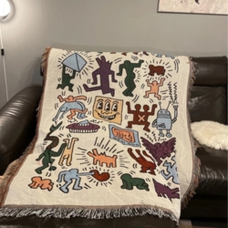 Blanket Messy Puzzle Throw Blanket Sofa Covers Chic Cobertor Decorations For Home Dust Cover Air Conditioning Blanket /