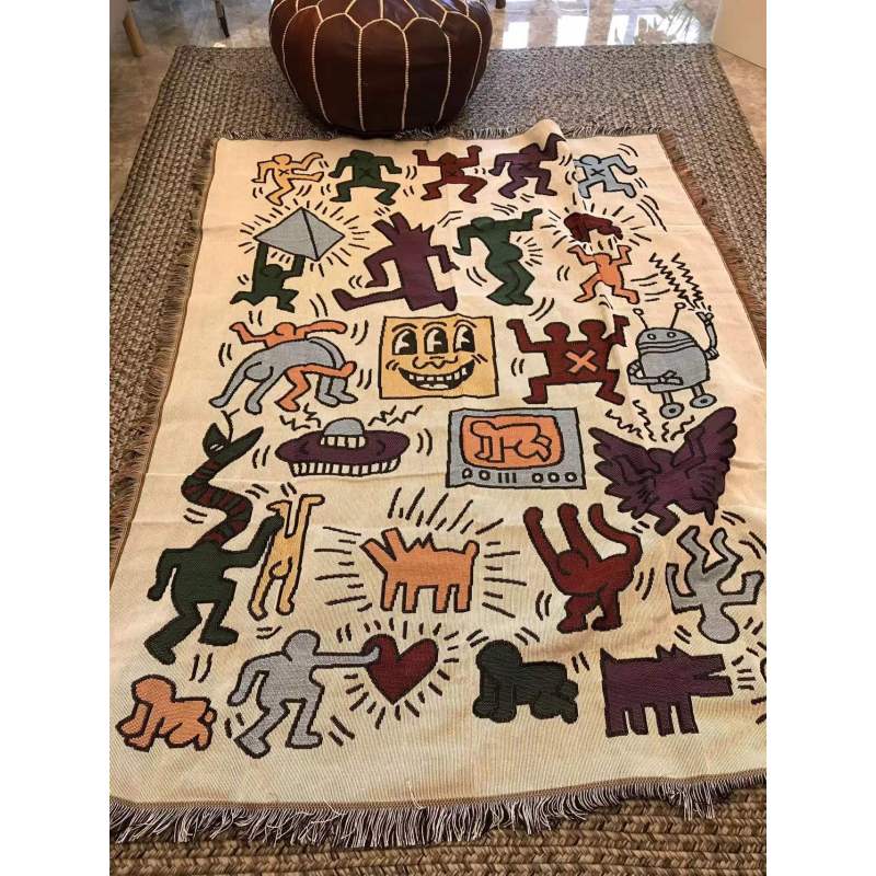 Blanket Messy Puzzle Throw Blanket Sofa Covers Chic Cobertor Decorations For Home Dust Cover Air Conditioning Blanket /