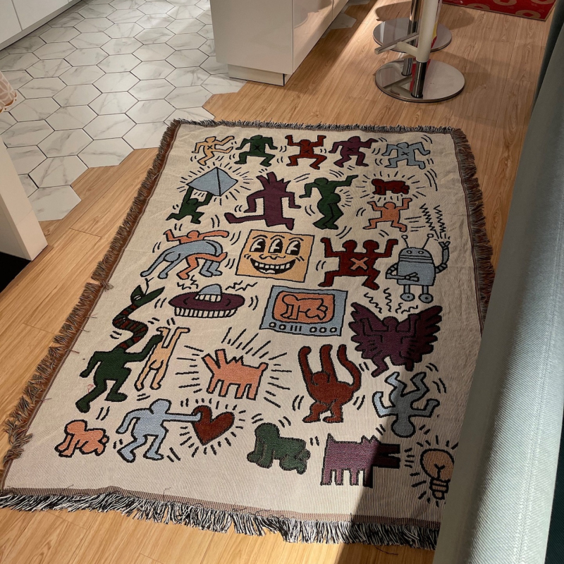 Blanket Messy Puzzle Throw Blanket Sofa Covers Chic Cobertor Decorations For Home Dust Cover Air Conditioning Blanket /