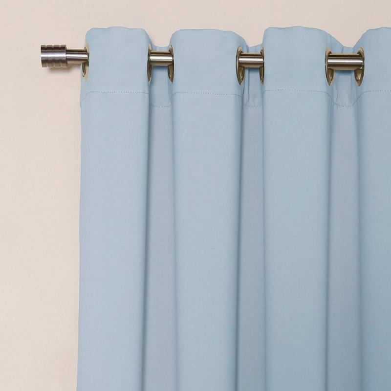 Hotel grade bright sky blue philippines design pinch pleat living room curtains luxury