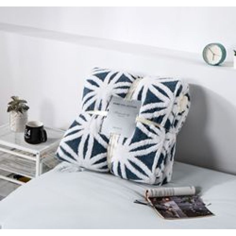 Portable Two-layer Flannel Blanket Sleeping Throw Rug Sofa Bedding Blankets
