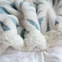 Portable Two-layer Flannel Blanket Sleeping Throw Rug Sofa Bedding Blankets