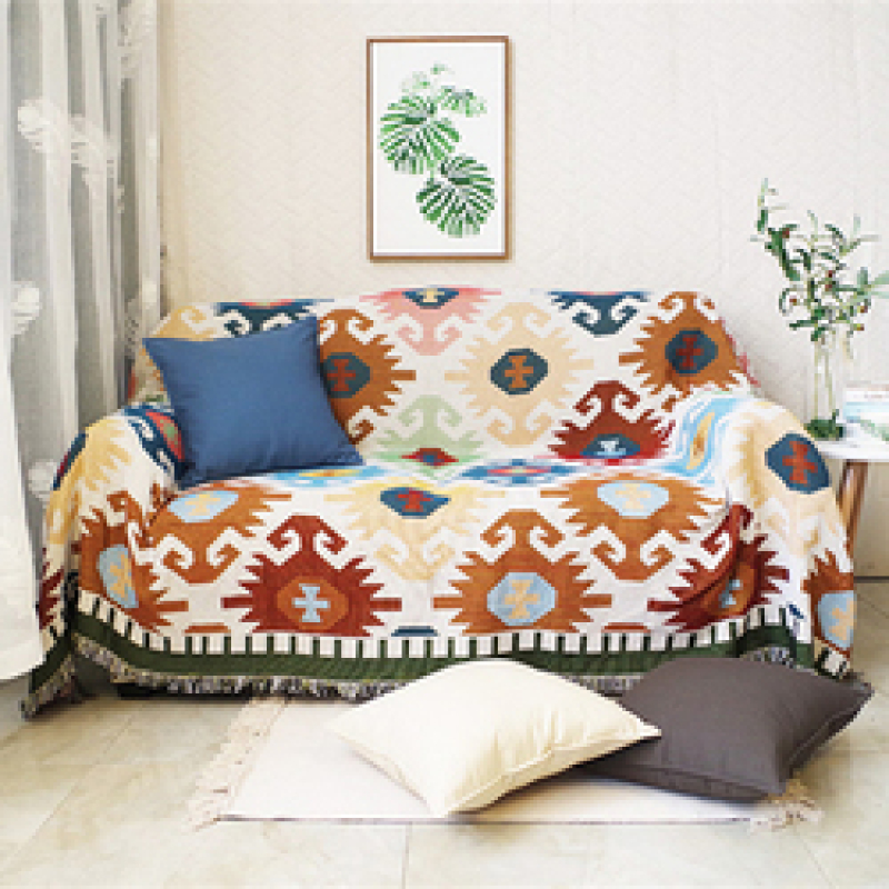 Multifunction Geometry Throw Blanket Sofa Decorative Slipcover Cobertor Sofa Beds Travel Stitching Blankets For Bed/
