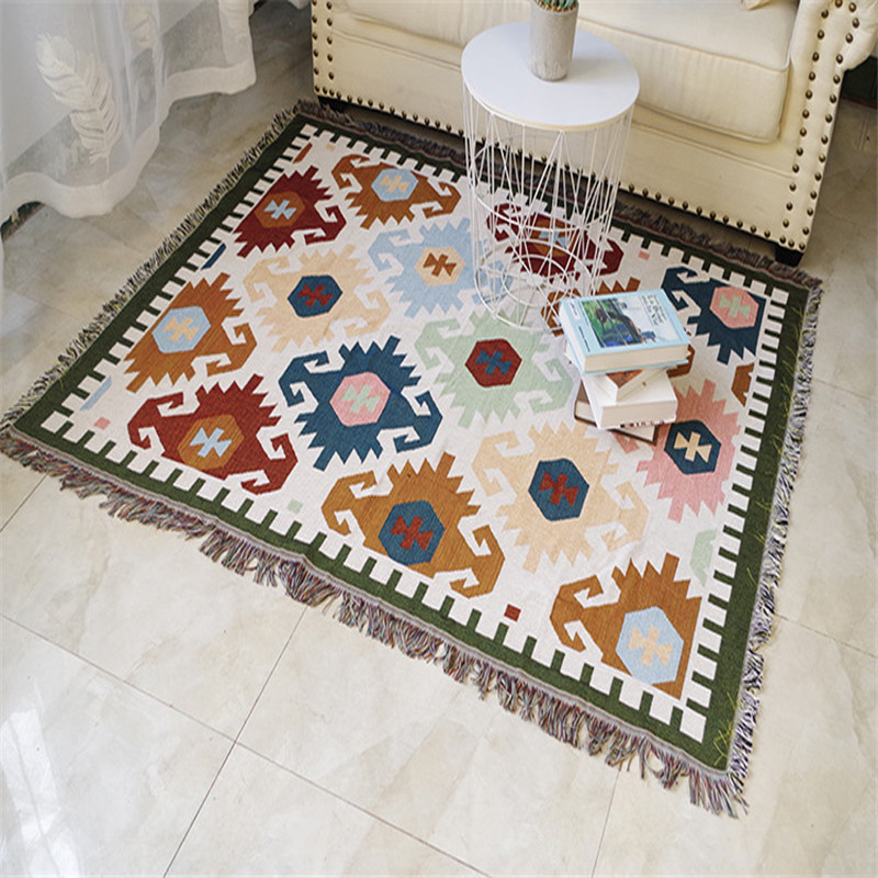 Multifunction Geometry Throw Blanket Sofa Decorative Slipcover Cobertor Sofa Beds Travel Stitching Blankets For Bed/