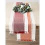 Wholesale DII Dobby Stripe Woven 13x72-inch  Redwood Beautiful Decorative burgundy table runner For Wedding Party