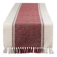 Wholesale DII Dobby Stripe Woven 13x72-inch  Redwood Beautiful Decorative burgundy table runner For Wedding Party