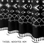 Washable Printed Polyester Shower Curtains, Waterproof Waffle Bathroom Curtain with Tassel$