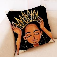Woman Cushions for Home Decor, Custom Cushion Printing/ American Style African Black PVC Bag Eco-friendly Free Woven Support YK