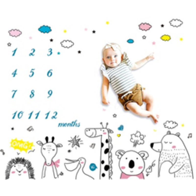 Baby photo blanket Child photo blanket baby boy and girl photo blanket color/