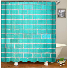 Wholesale PEVA bathroom Shower Curtain leaves 3d print Boho custom design bath designers shower curtains set
