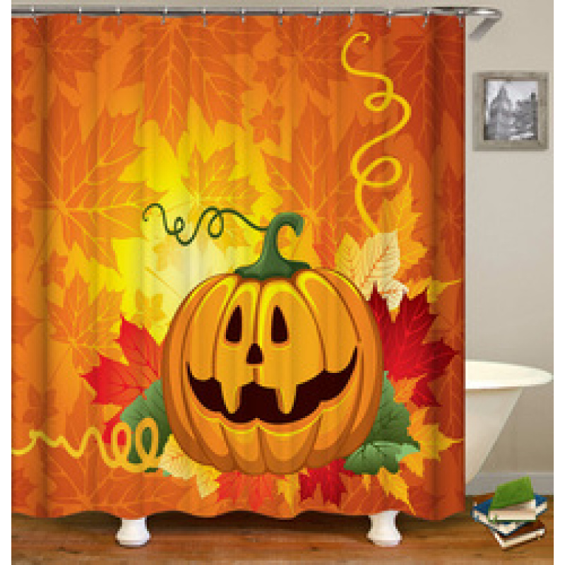 Rideau de douche de salle de bain en PEVA en gros feuilles impression 3D Boho conception personnalisée ensemble de rideaux de douche de concepteurs de bain