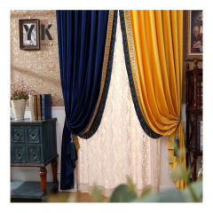 fancy velvet fabric black velvet stage door curtain