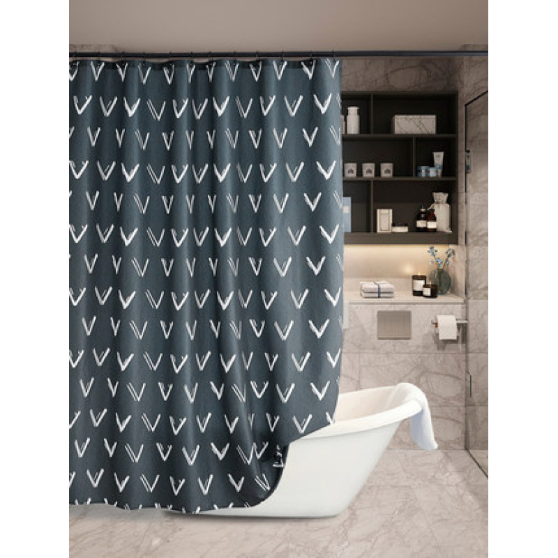 Bathroom Shower Curtain Toilet Water Partition, Set Free Of Perforated Waterproof Bathroom Window Cover Curtain/
