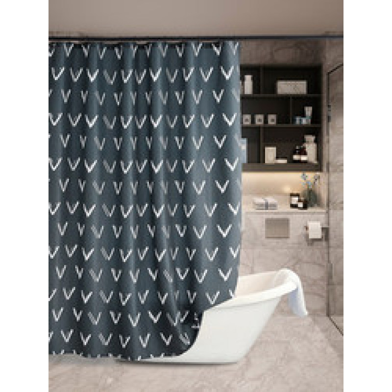 Bathroom Shower Curtain Toilet Water Partition, Set Free Of Perforated Waterproof Bathroom Window Cover Curtain/