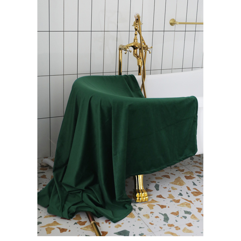 Nordic two-layer velvet , a set of high quality Gothic decorative curtains, free perforated tarpaulin, warm shower/