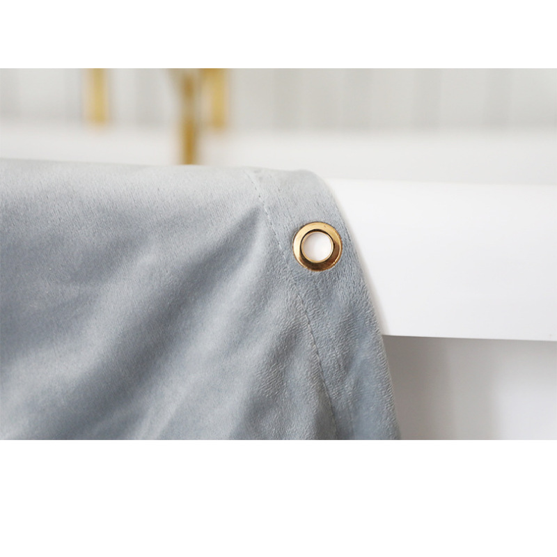 Nordic two-layer velvet , a set of high quality Gothic decorative curtains, free perforated tarpaulin, warm shower/