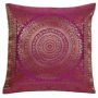 Cushion Cover Brocade Mandala Pillow Covers Indian Silk Decor Square 16x16 Sofa,Emerald Natural New Pillow/