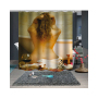 Best Selling Products Cortina De Ducha  abstract creative colorful african woman shower curtain with bath mats