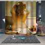 Best Selling Products Cortina De Ducha  abstract creative colorful african woman shower curtain with bath mats