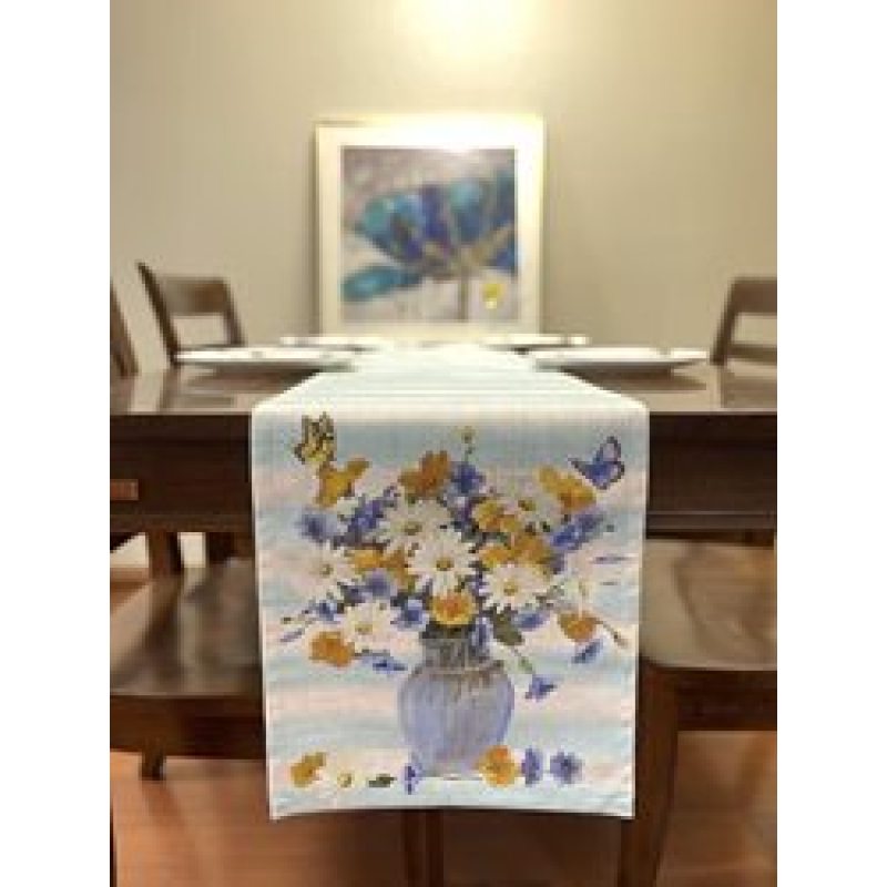 Linen/Polyester Southwest Geometric Rectangle 70 X 13 Inch custom table runner logo Setting Decor for Garden Holiday