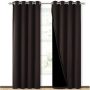 Good Review Bedroom Excellent Light-blocking 300GSM Polyester 100%Blackout Grommet Curtain, Drop Thermal Insulated Solid Curtain