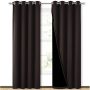 Good Review Bedroom Excellent Light-blocking 300GSM Polyester 100%Blackout Grommet Curtain, Drop Thermal Insulated Solid Curtain