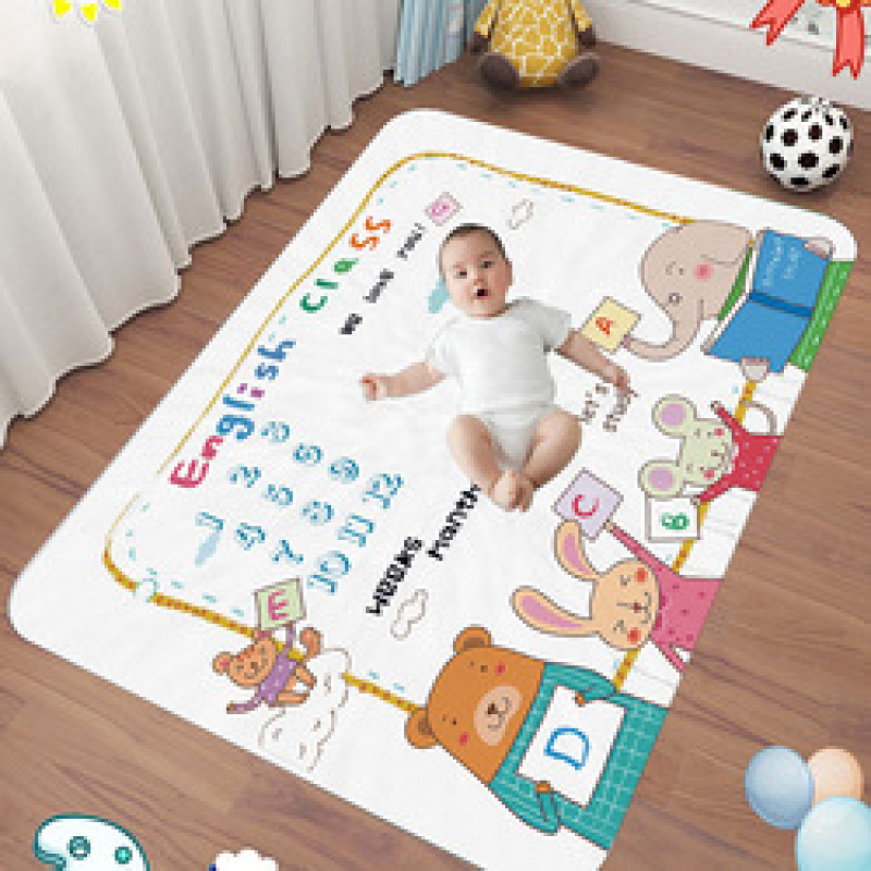 Newborn Baby Monthly Growth Photography Props Background Cloth for Rug Baby Boy Girls Photography Accessories Milestone Blanket/