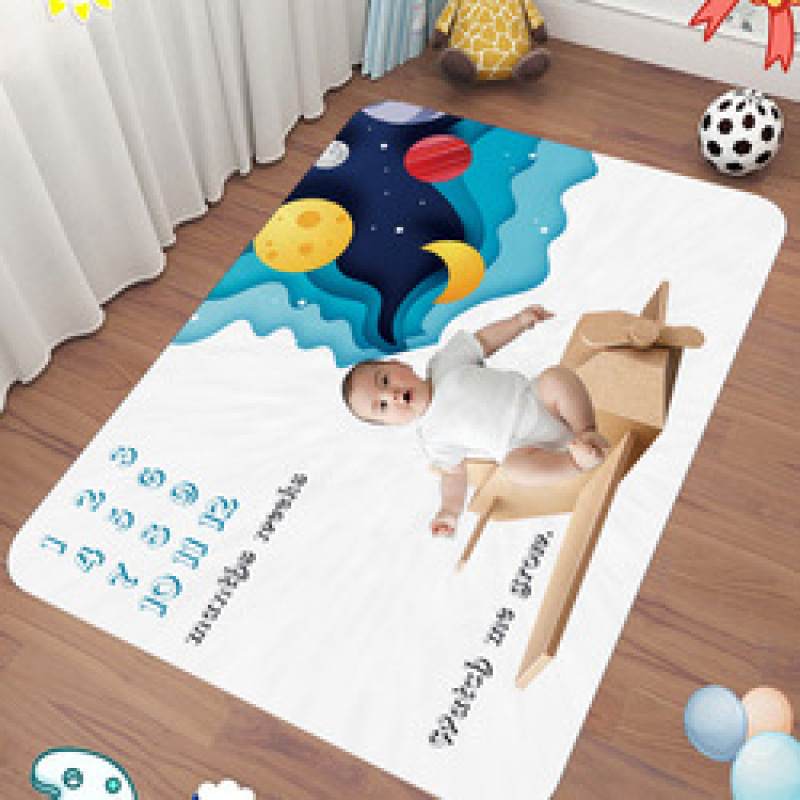 Newborn Baby Monthly Growth Photography Props Background Cloth for Rug Baby Boy Girls Photography Accessories Milestone Blanket/