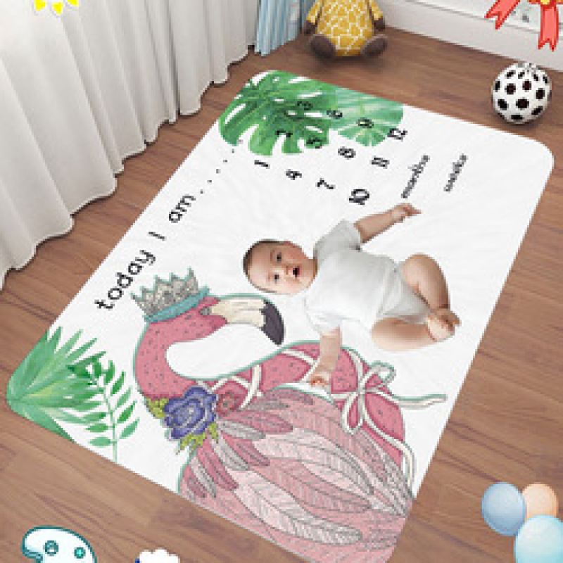 Newborn Baby Monthly Growth Photography Props Background Cloth for Rug Baby Boy Girls Photography Accessories Milestone Blanket/