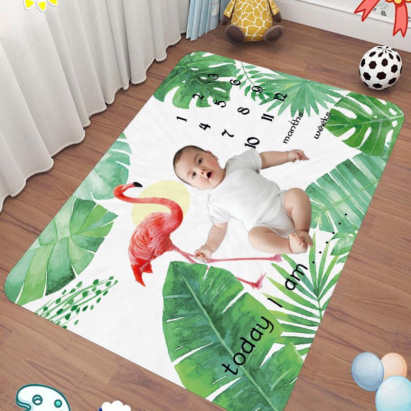 Newborn Baby Monthly Growth Photography Props Background Cloth for Rug Baby Boy Girls Photography Accessories Milestone Blanket/